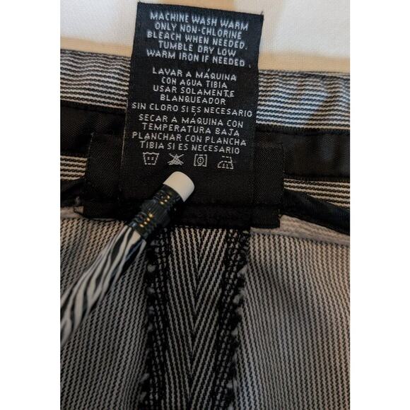 APOSTROPHE Women's BlackWhite Striped Cropped Flat Front Pants - SIZE 20W - Picture 8 of 9